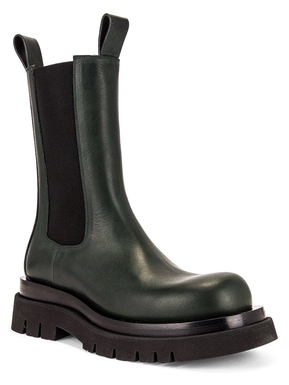 Bottega Veneta leather LugChelsea Boots in Camping Green size 37